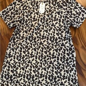 Love Riche leopard print mini dress.